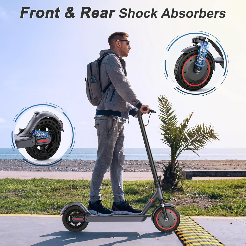 Volpam electric scooter Powerful electric motor Solid tires 28/21/12 mile range