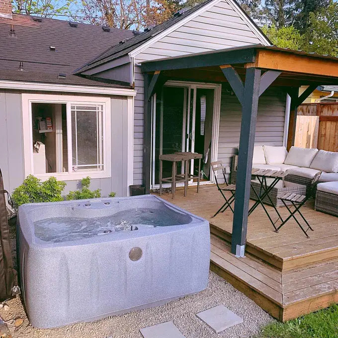 Aquarest Spas Powered By Jacuzzi Pumps 4 Person 12 Jet Rectangular Plug And Play Hot Tub