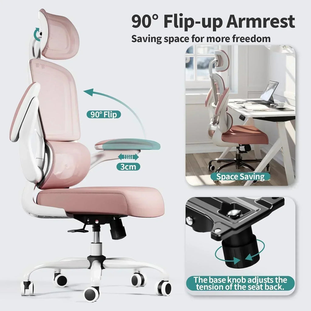 TRALT Office Chair Ergonomic Desk Chair 330 lbs Home Gaming Chair with Wheels