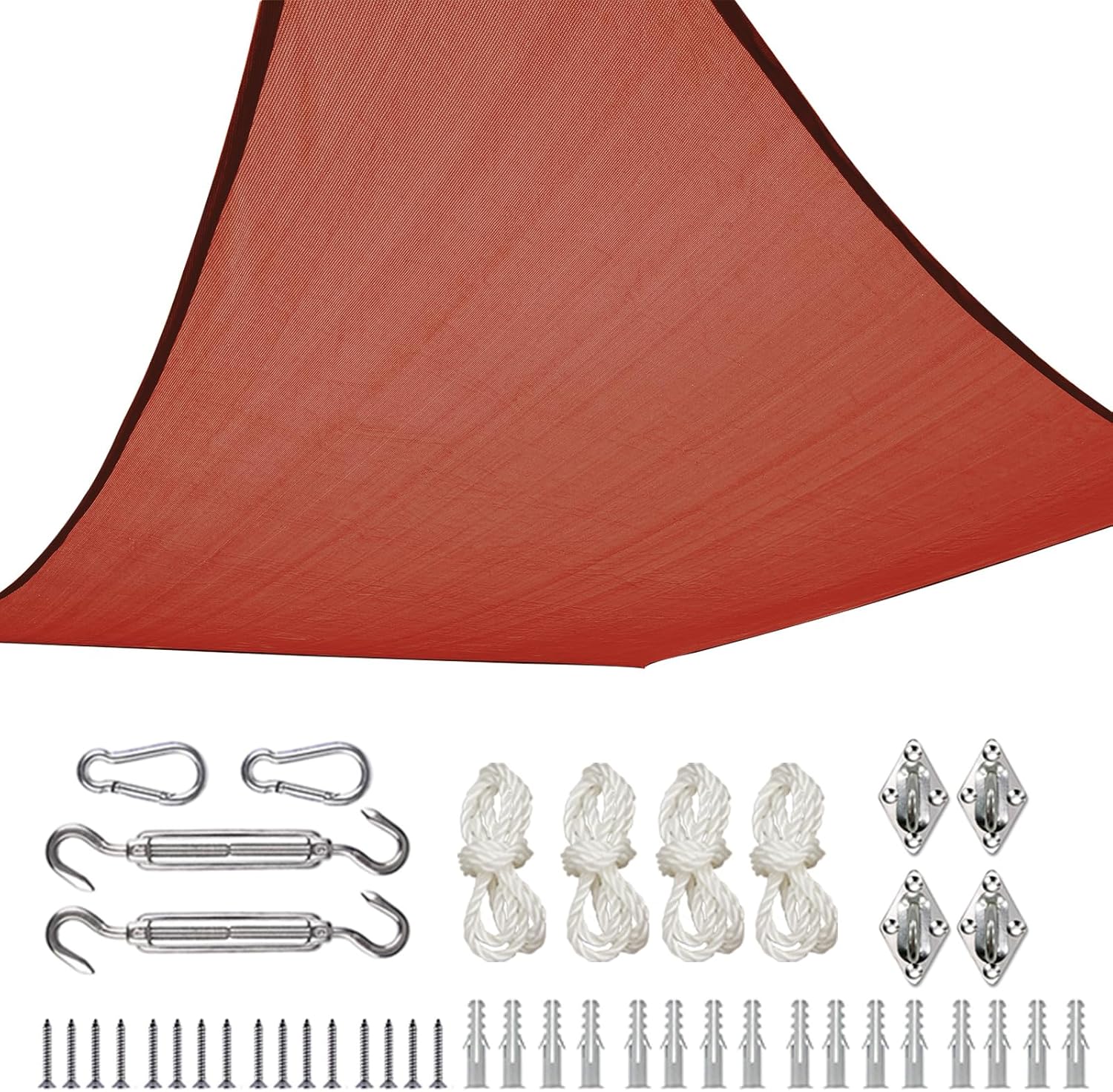 Quictent Sun Shade Sail for Patio, 185GSM Heavy Duty Rectangular Outdoor Sunshades UV Block Outside Canopy Cover for Backyard White and Grey Multi 20x26ft