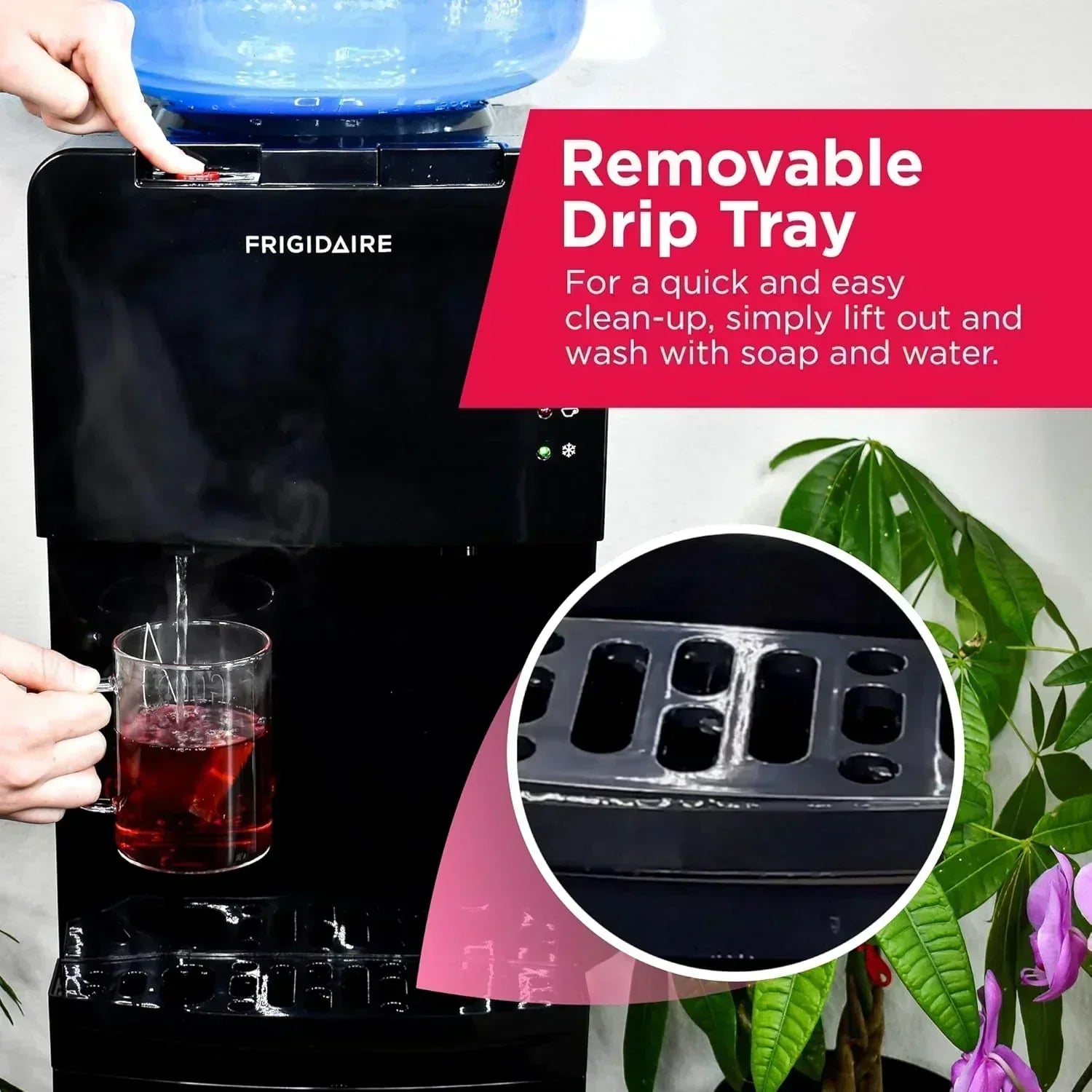 Frigidaire EFWC498 Top Loading Cooler Dispenser Hot & Cold Water Child Safety Lock Innovative Slim