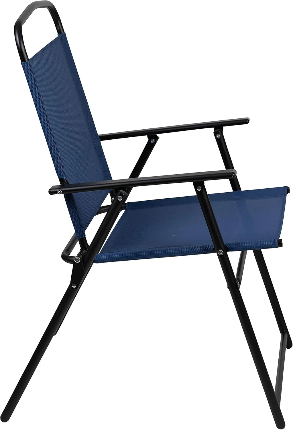 EMMA + OLIVER 6 Piece Brown Patio Garden Set with Umbrella Table and Set of 4 Folding Chairs