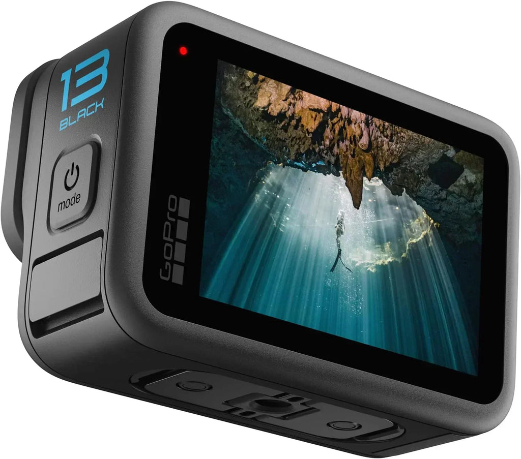 Black Waterproof Action Camera with 5.3K60 Video 27MP Photo Compatability HB-Series Lenses