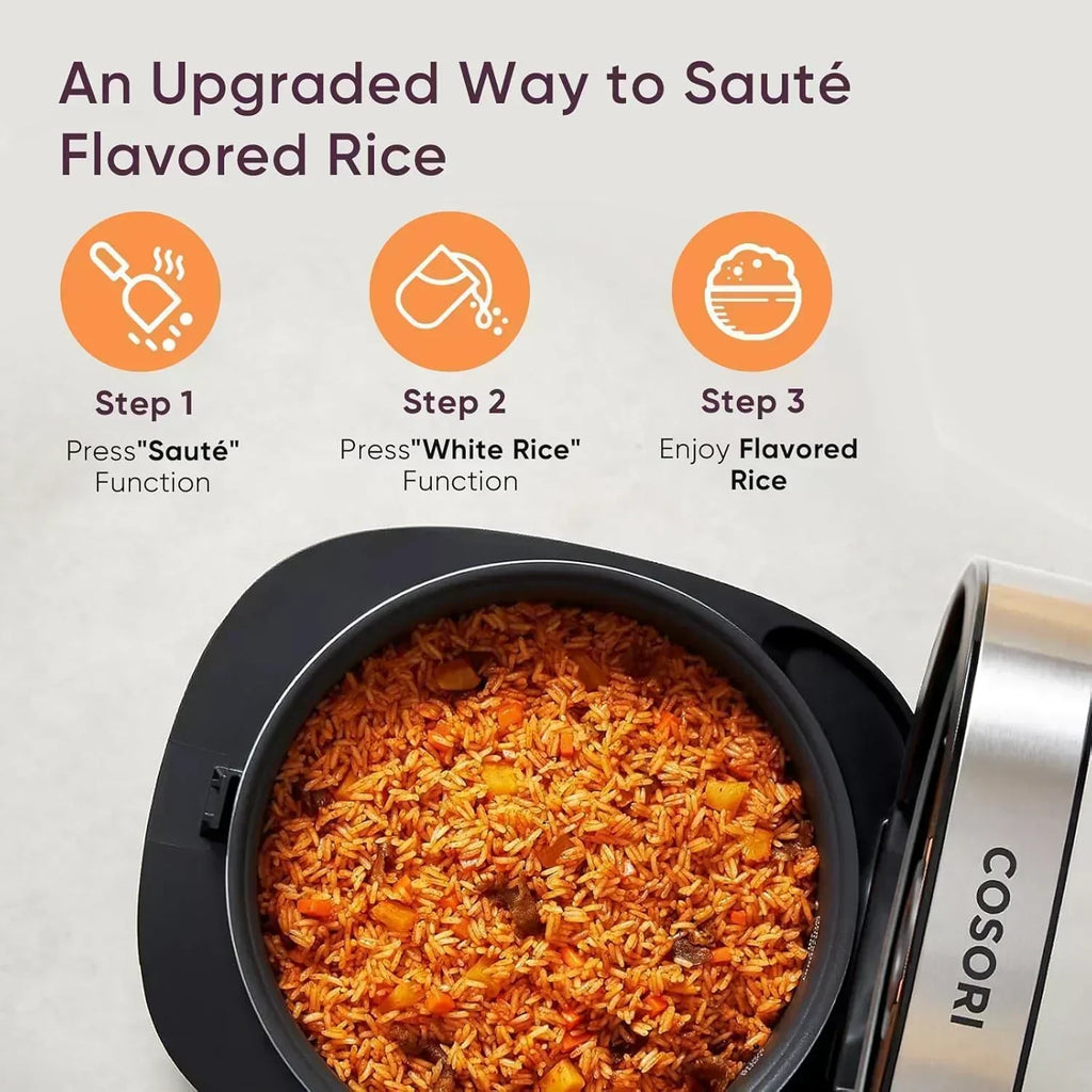 COSORI Rice Cooker 10 Cup 24h Keep Warm 18 Functions Fuzzy Logic Rice Maker