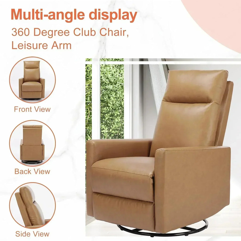 Sweet and crisp rocking chair 360 degree rotating recliner with sliding function