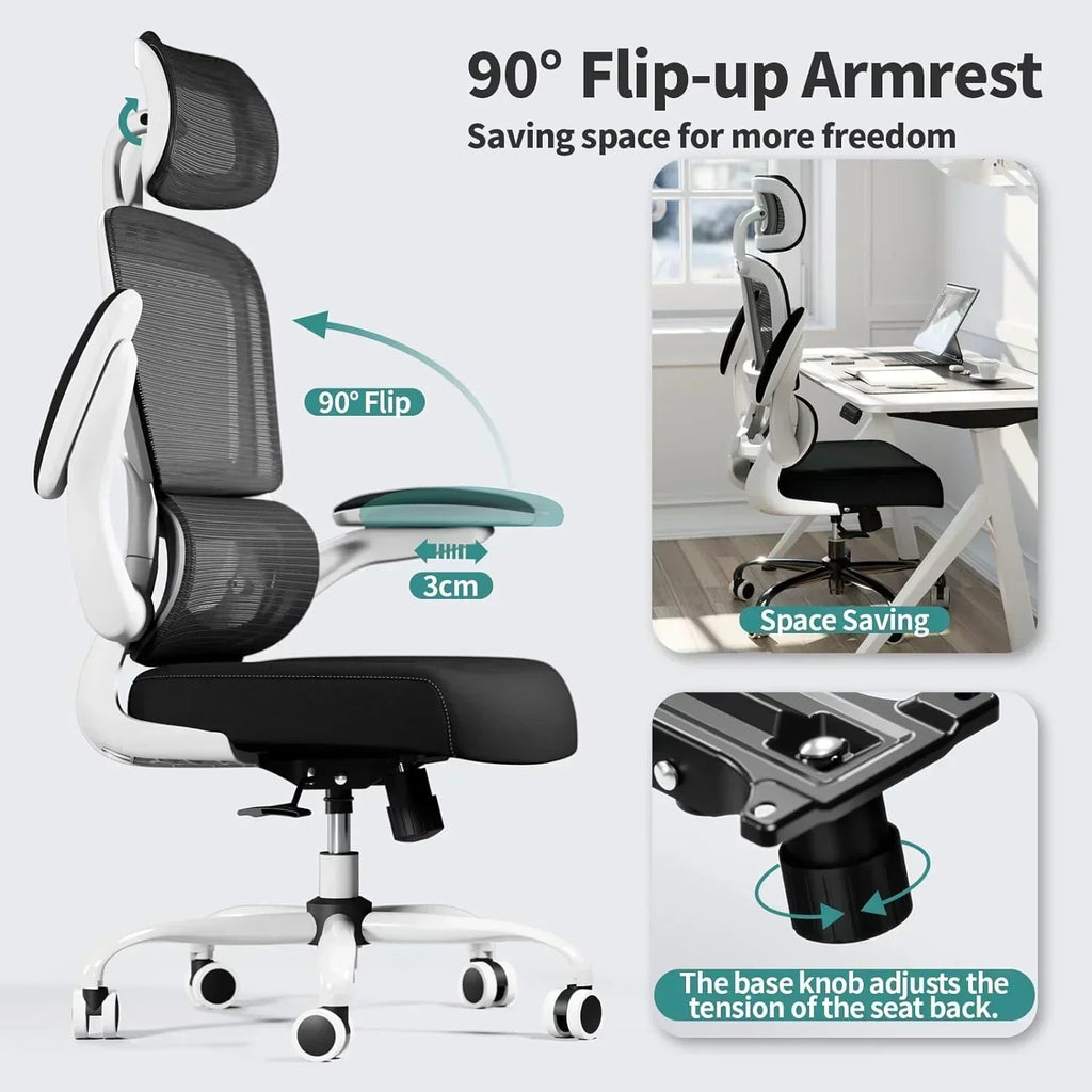 Office Chair Ergonomic Desk Chair 330 lbs Home Mesh Desk Chair Comfortable Gaming Chair