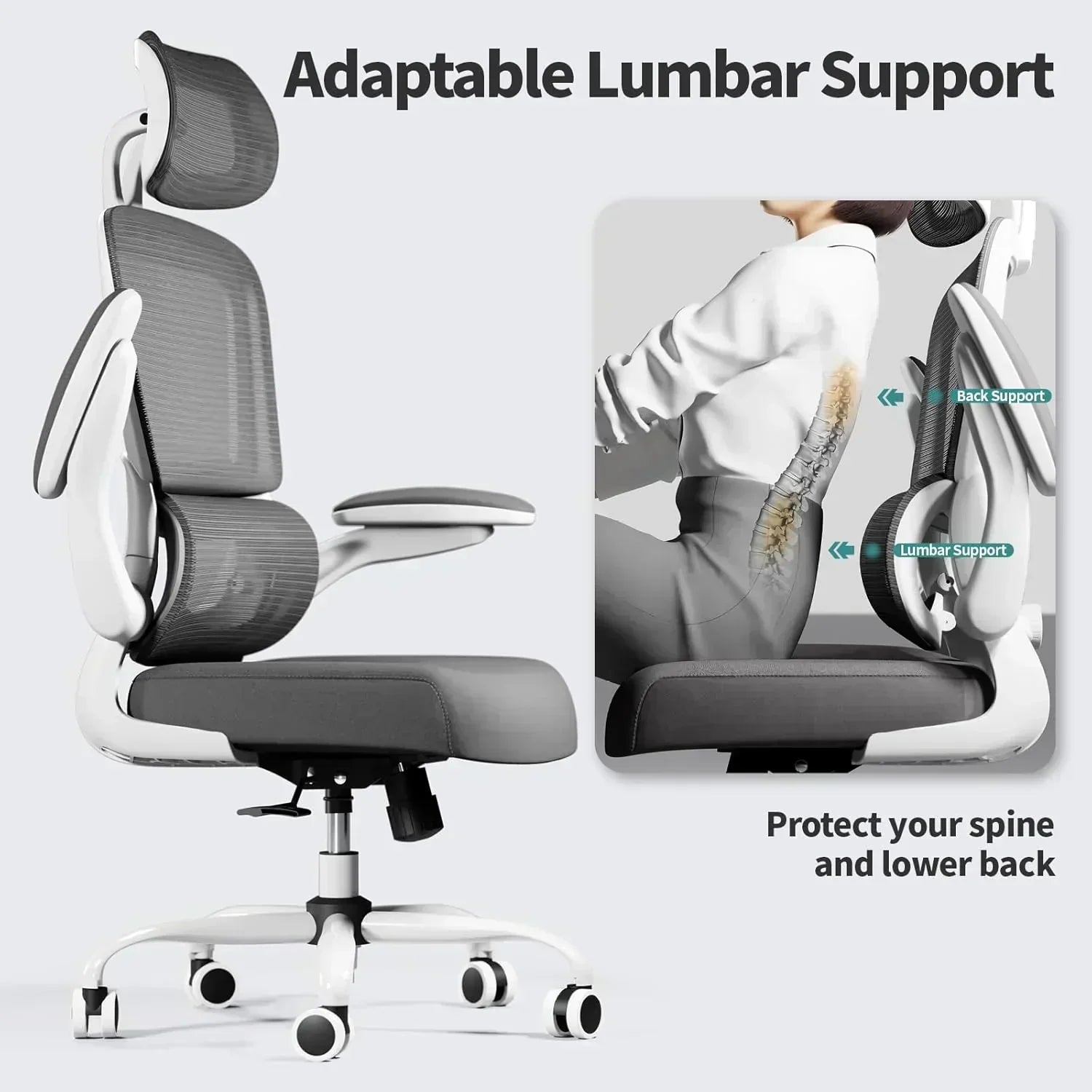 Office Chair Ergonomic Desk Chair 330 lbs Home Mesh Desk Chair Comfortable Gaming Chair