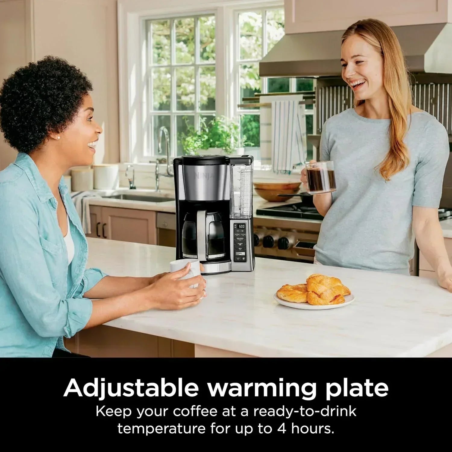 Programmable Coffee Brewer with 2 Brew Styles Adjustable Warm Plate and Delay Brew